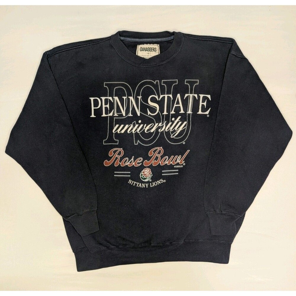 Vintage 90s Penn State Rose Bowl 1995 Sweatshirt Navy Nittany Lions Adult XL
